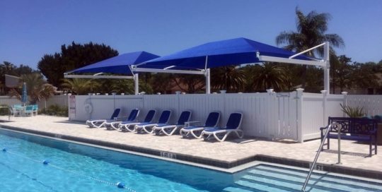 Colony Club Cantilevered Shade Sail