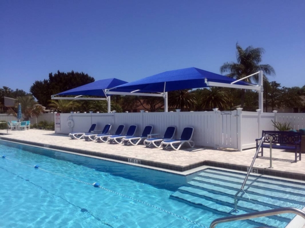 Colony Club Cantilevered Shade Sail